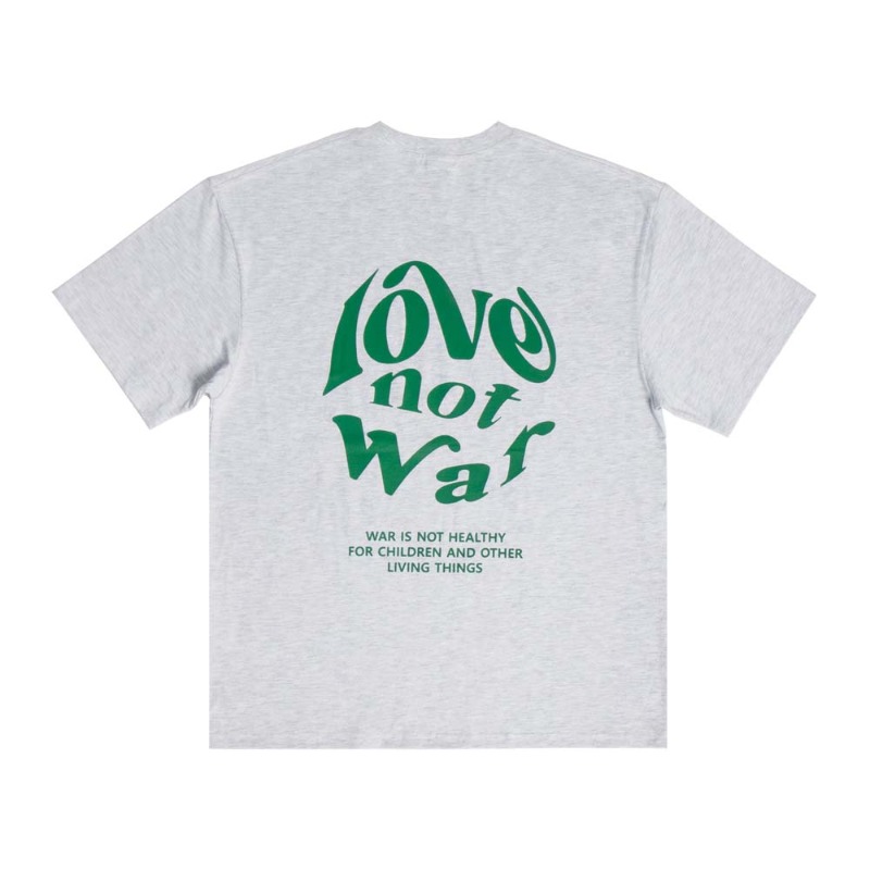 LOVE NOT WAR OVERSIZED T [Heather Grey]