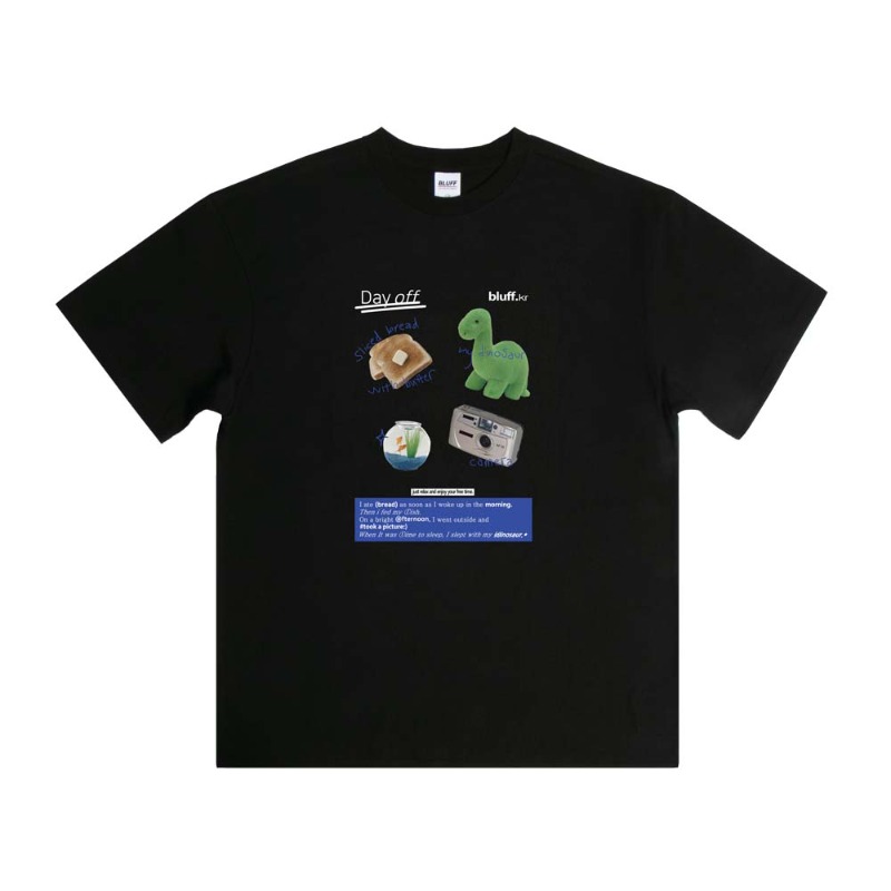 FRONT DAYOFF T-SHIRT [BLACK]